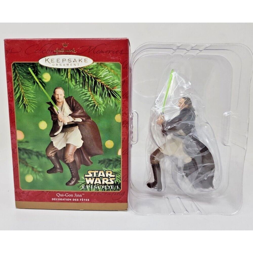 2000 Hallmark‎ Ornament Star Wars Episode I Qui-Gon Jinn NIB U15